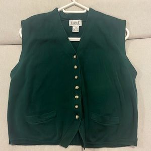 Vintage Forest Green Tabi Sweater Vest 100% cotton